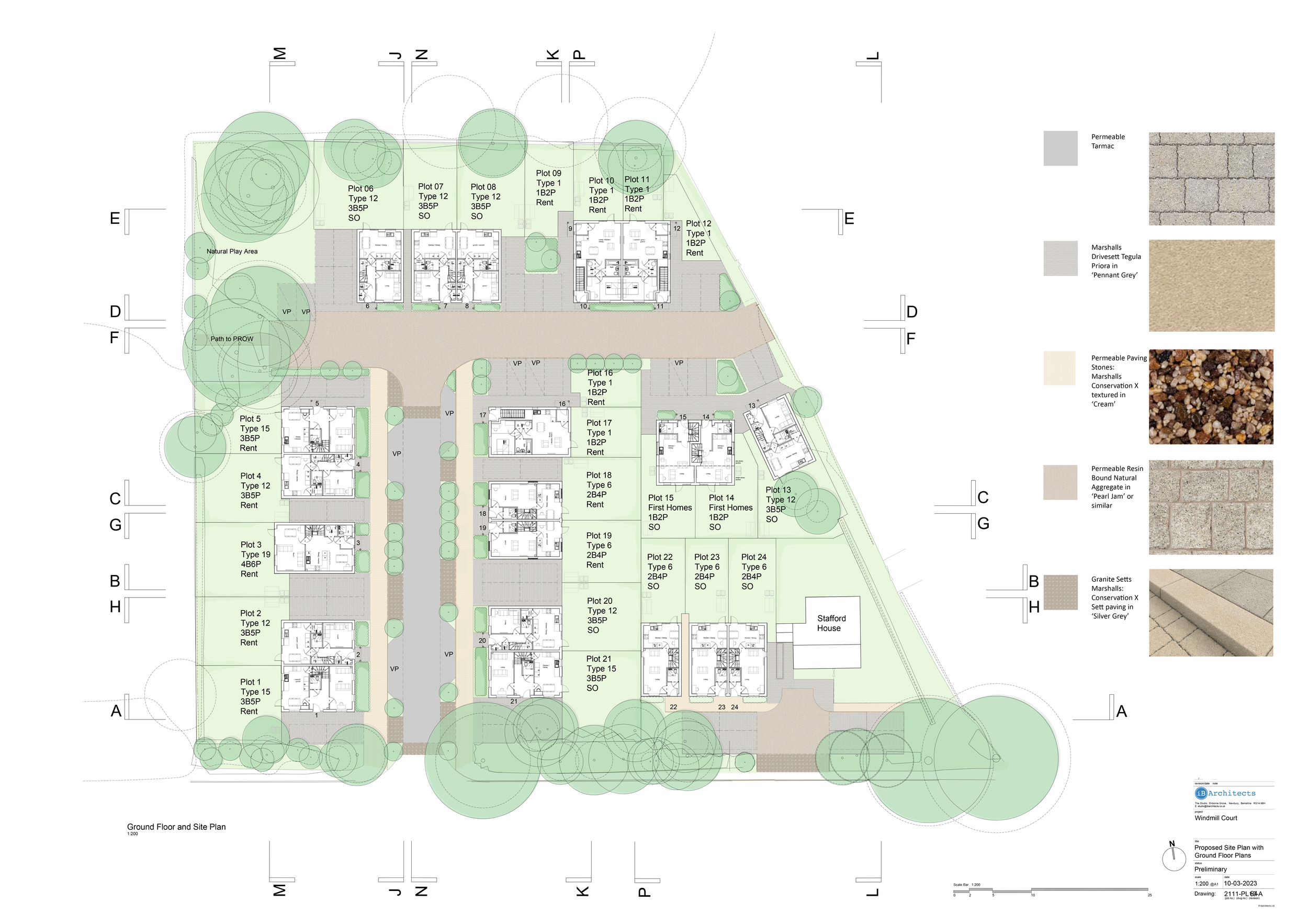 2111-PL10-B-Proposed Site Plan with Ground Floor Plans-Coloured.png