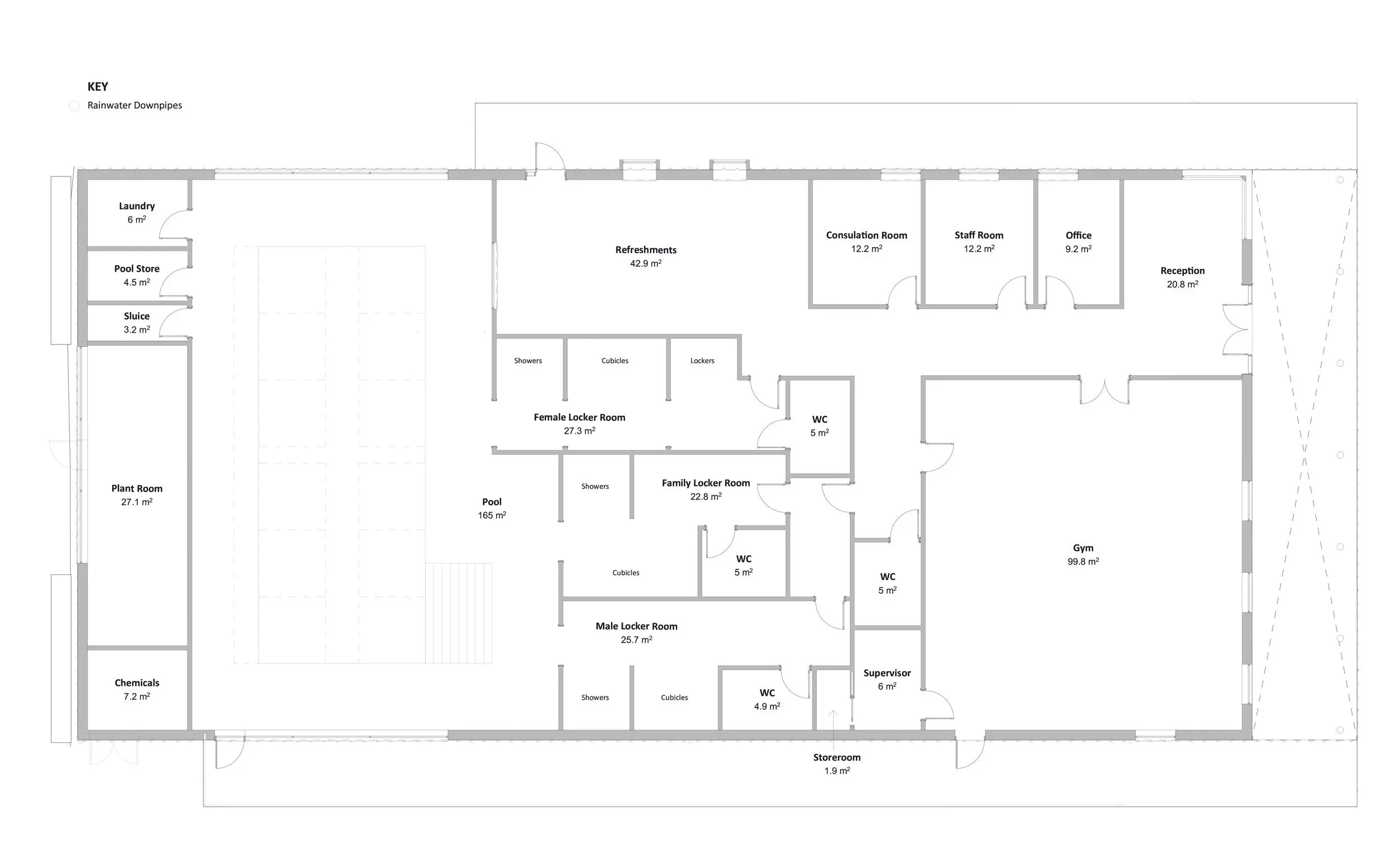 Hydrotherapy Pool Building Layout Plan