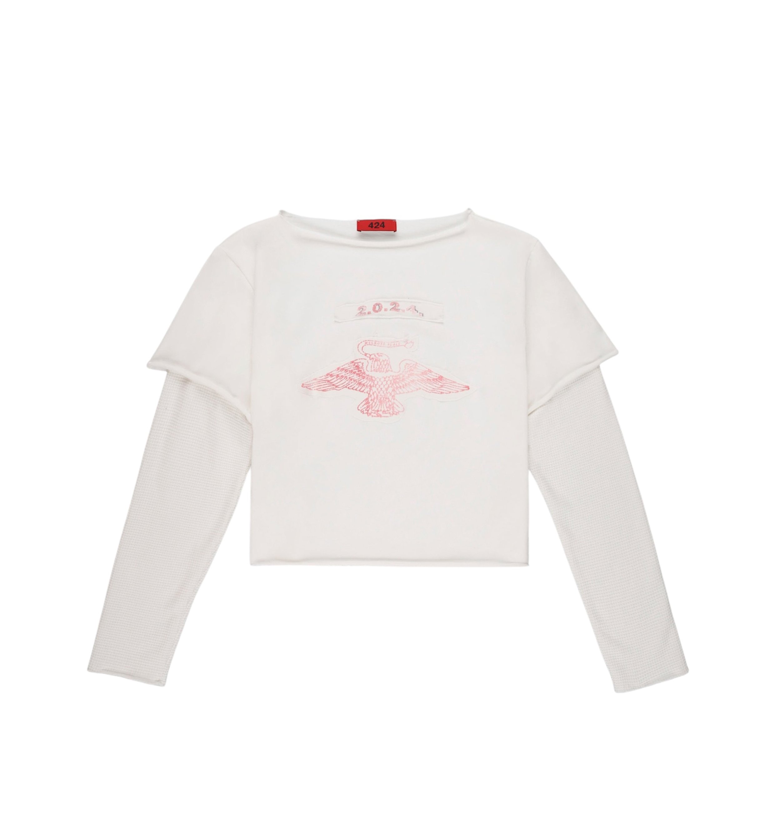 424 DOUBLE SLEEVE TEE WHITE