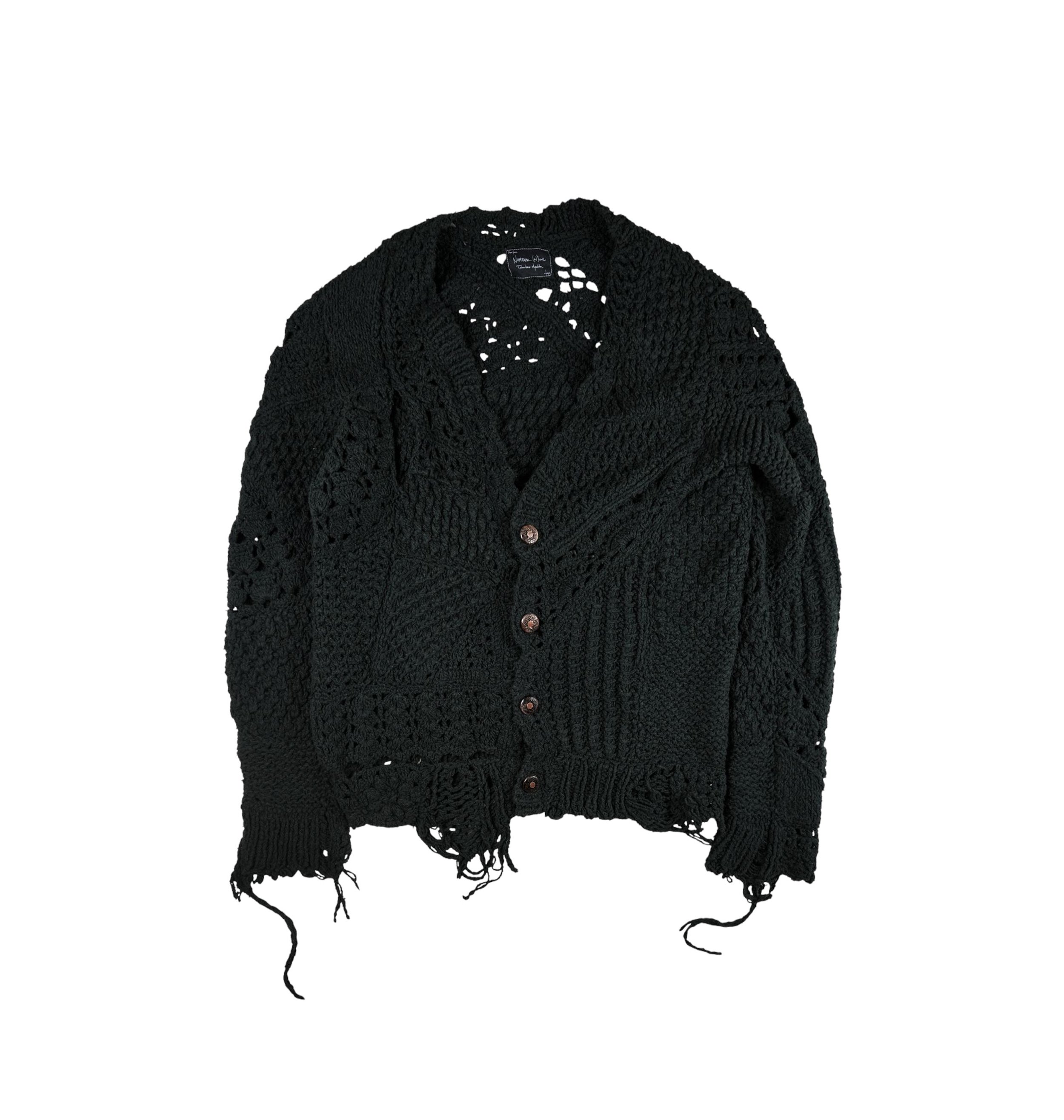 NUMBER (N)INE DISTRESSED CARDIGAN