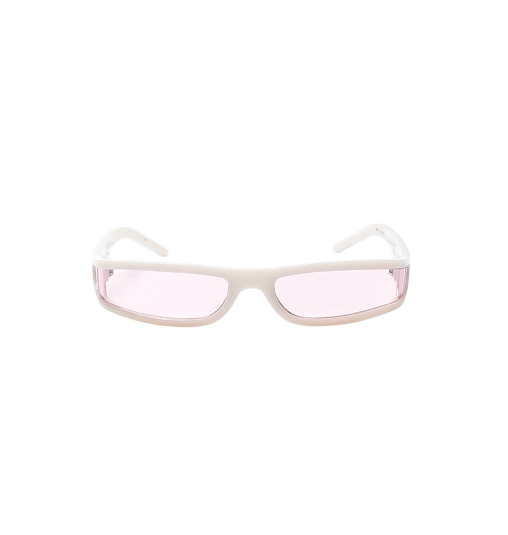 RICK OWENS FOG SUNGLASSES WHITE/PINK