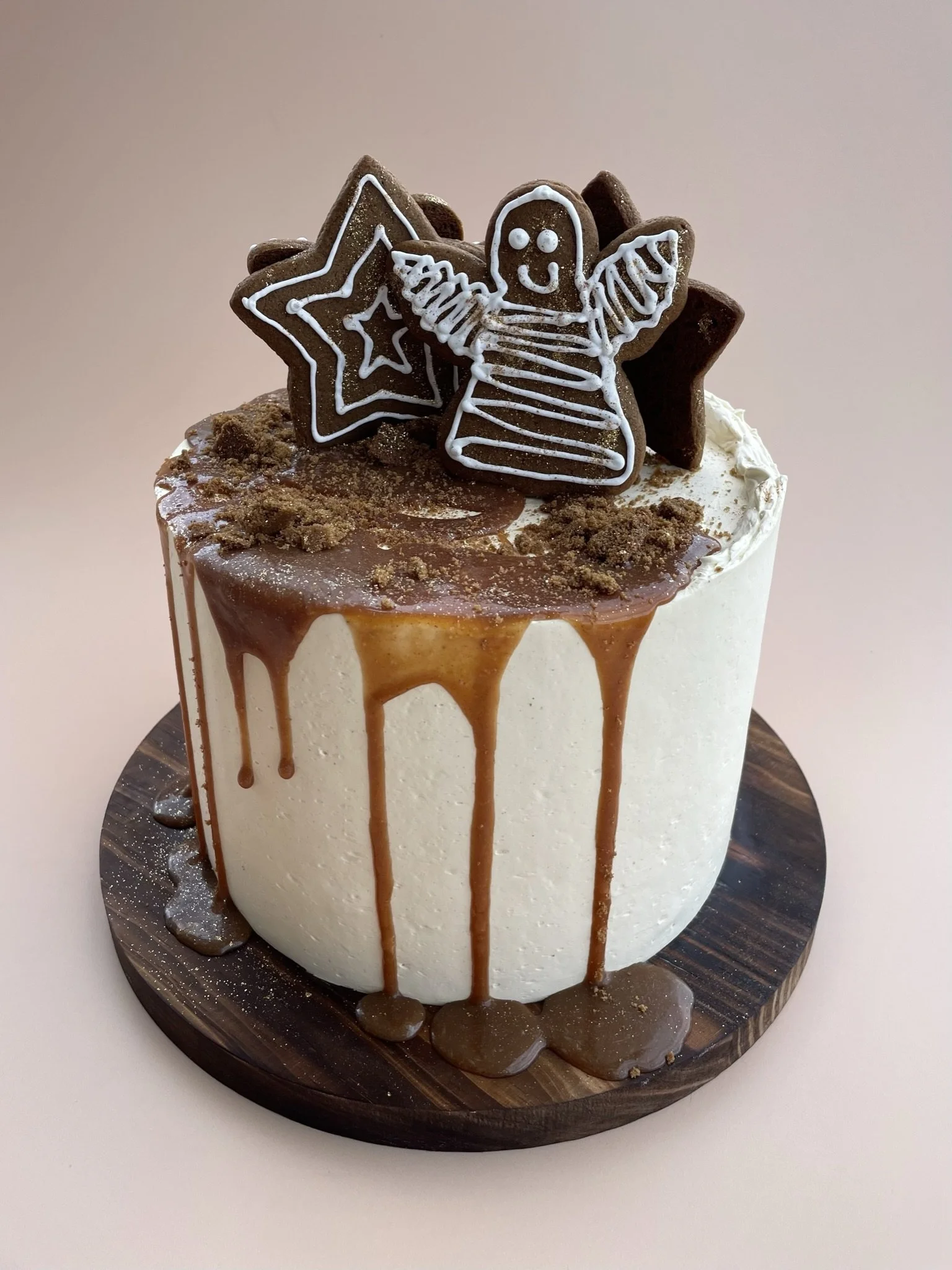 Celebration salted caramel + gingerbread cake