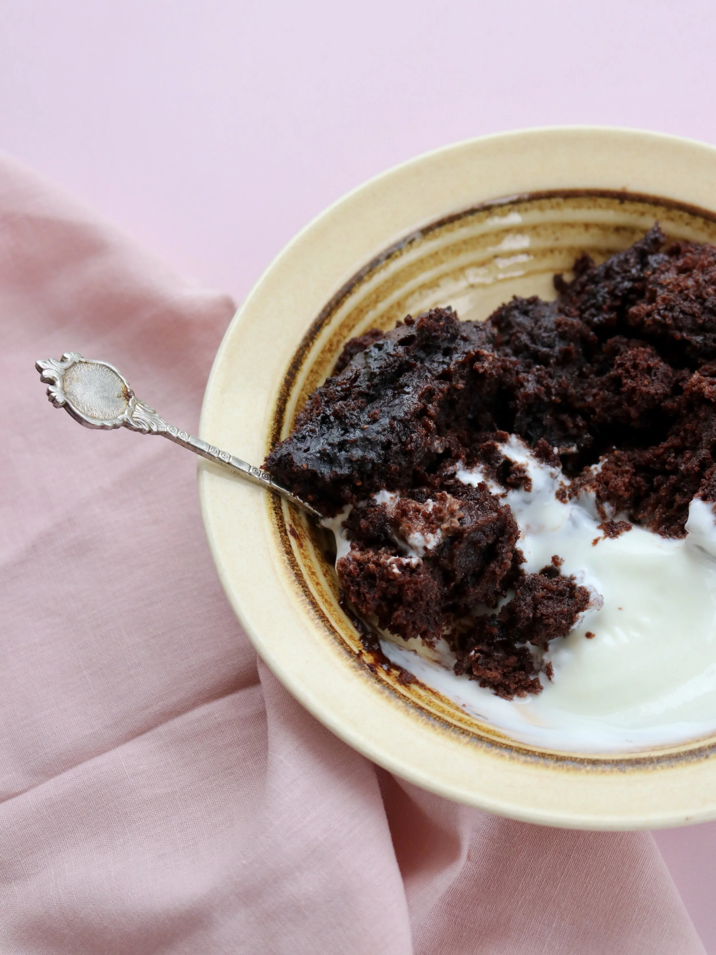 Choc-miso self-saucing figgy pudding