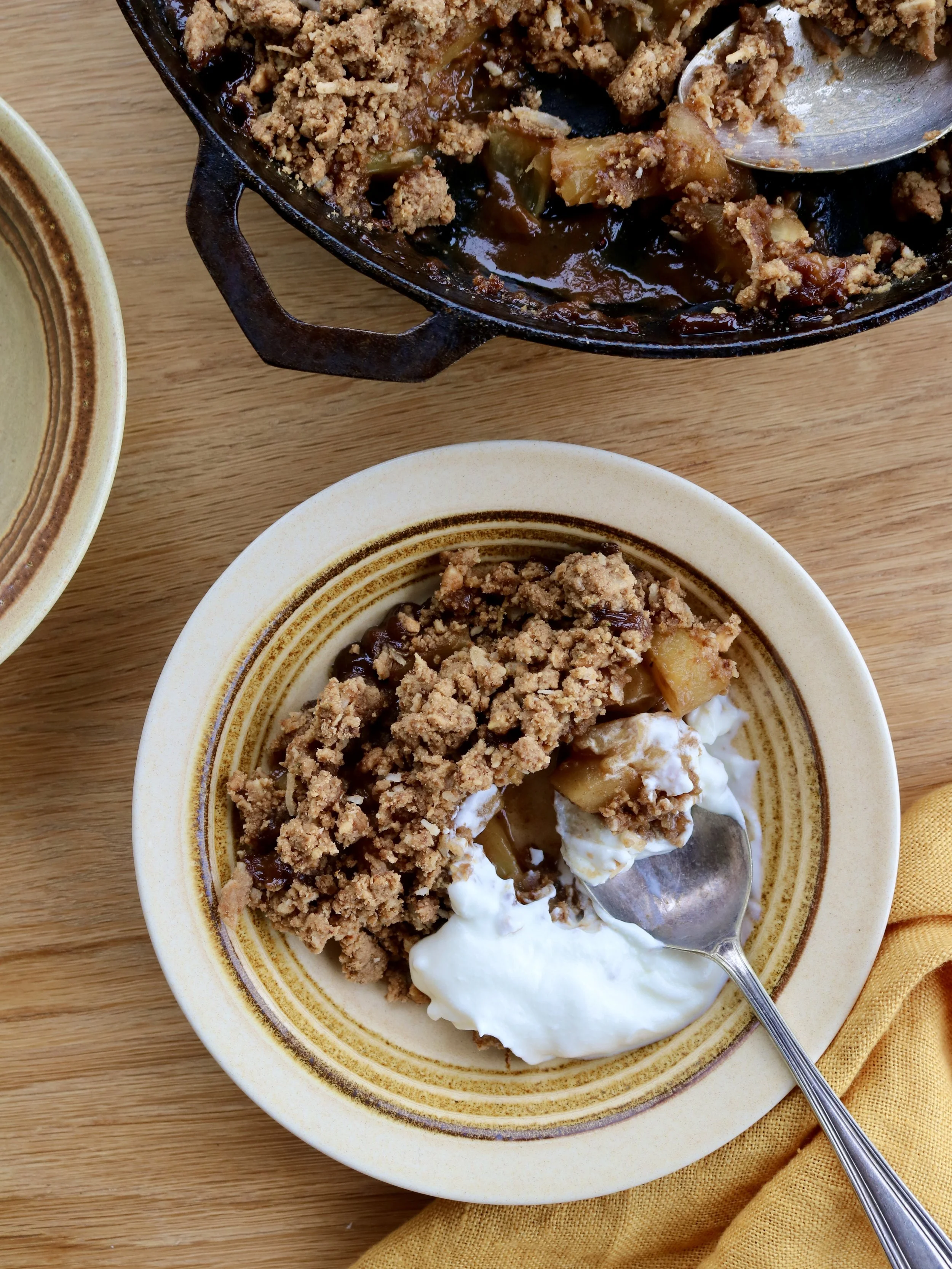 Pineapple + tamarind crumble with peanuts + coconut