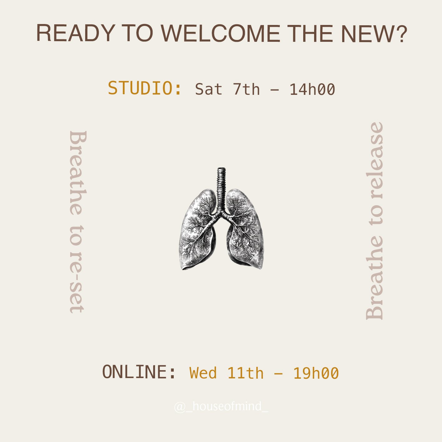 ✨ Welcoming the New ✨

Join me for an afternoon breathwork session this Saturday in-studio, or an online session next Wednesday evening! 🌚

This Saturday's details 🌞

🗓 Sat 7th June
🕒 14 - 16h
📍 E8, London

In this month&rsquo;s workshop, we&rsq