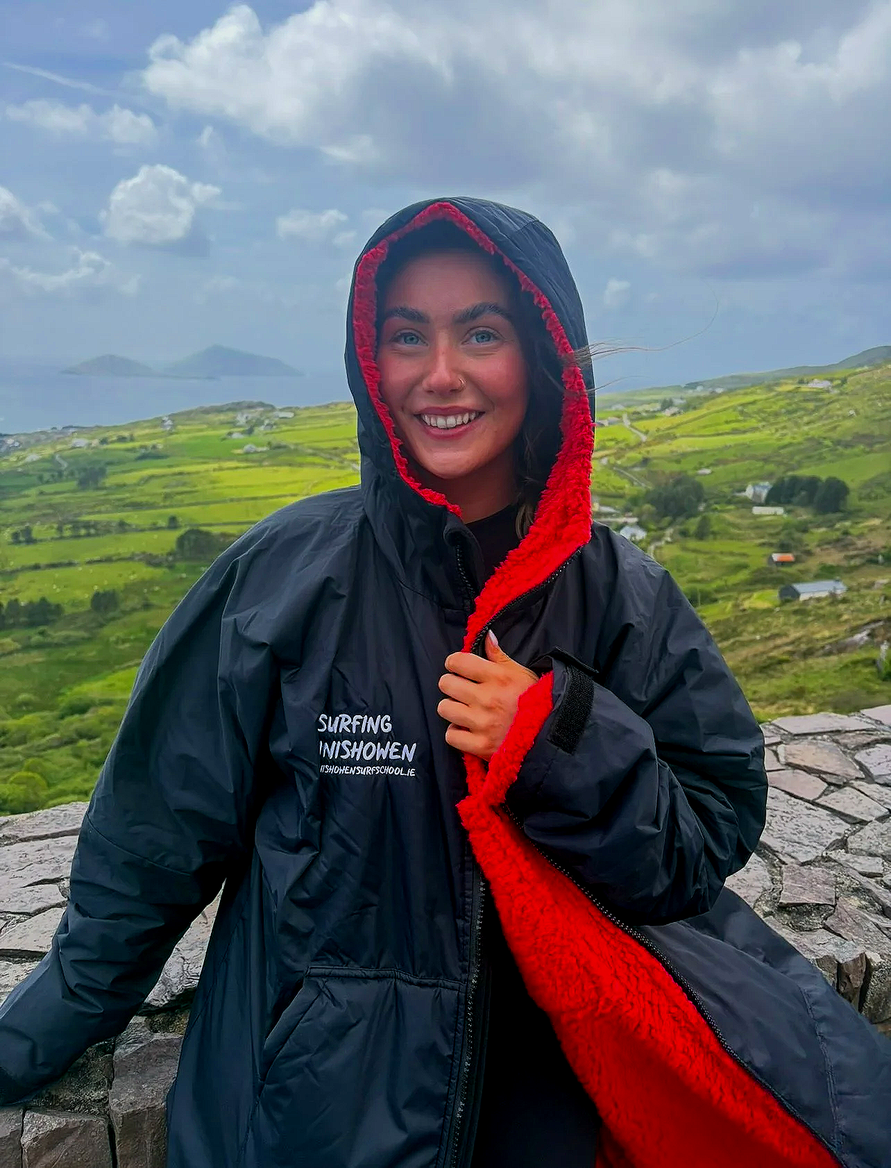 Surfing Inishowen Dry Robe x Swim Club