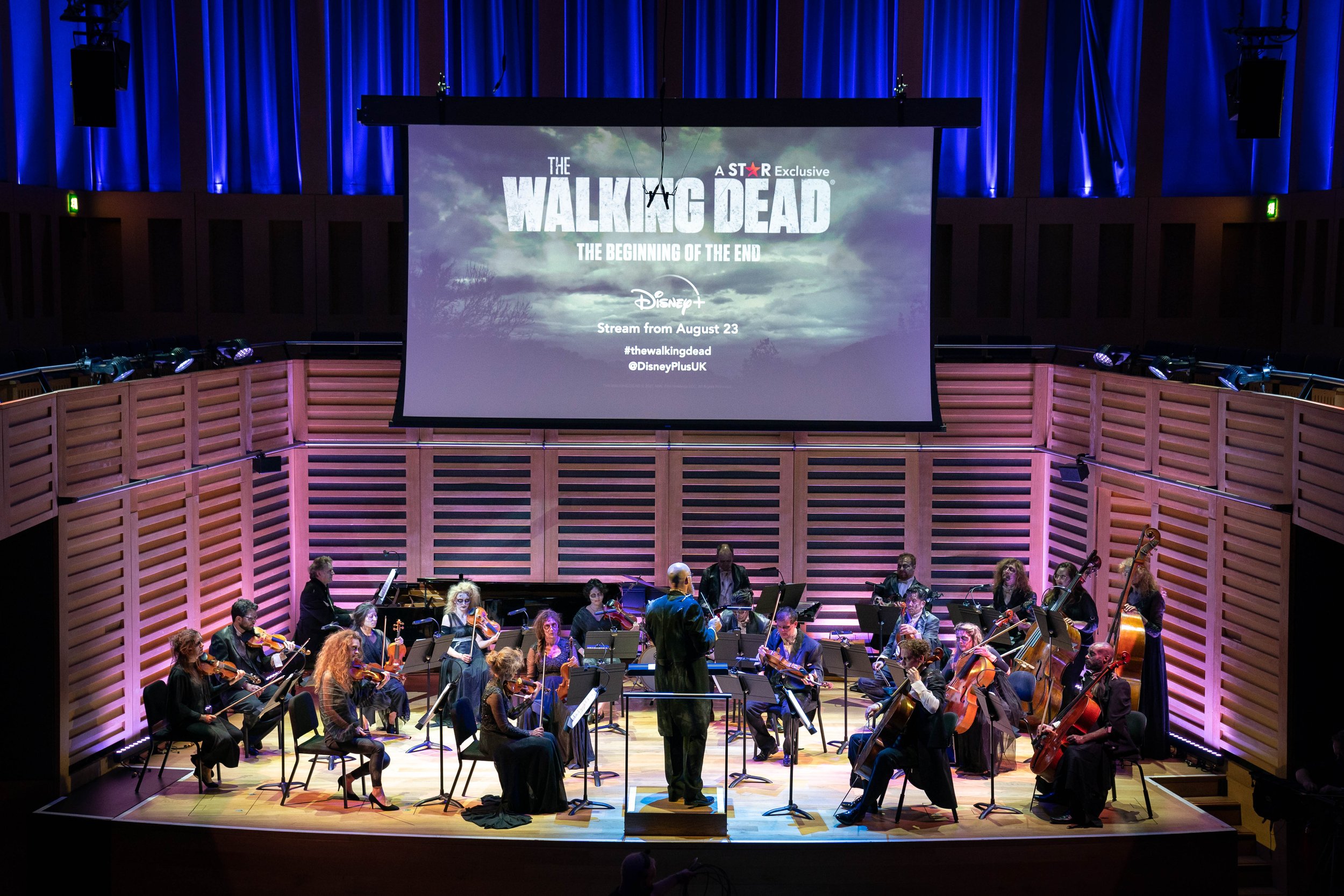 Styled as "walkers", Covent Garden Sinfonia perform orchestral compositions from Disney's The Walking Dead at the final season premiere at King's Place. Produced by Danielle Nay for Taylor Herring.