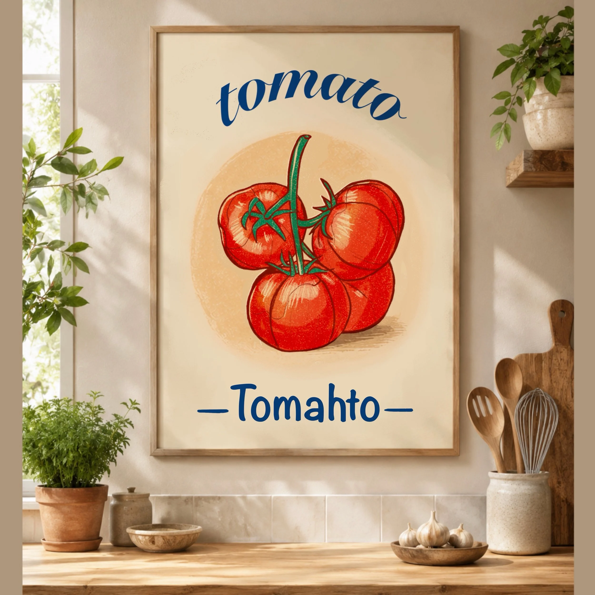 One of the tomatoes from my vegetable collection finally turned into a poster 🍅

This collection has been sitting unfinished for a long time because I struggled with both the colouring and the final direction. Yesterday it finally came together.

Sw