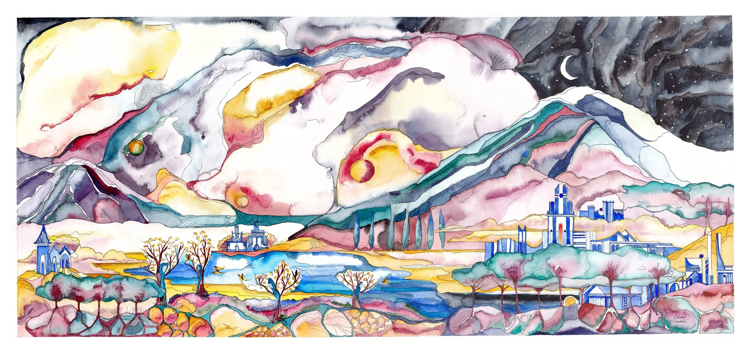 "Donde el sueño echa raices" 40x90cm - vendido por encargo