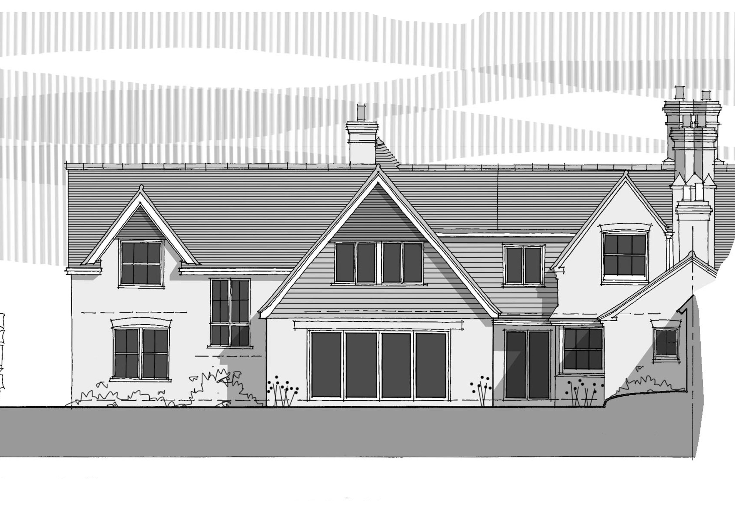 Hand drawn, vector, sketch illustration of individual cottage. typical village  home for one family. classical style, made | CanStock