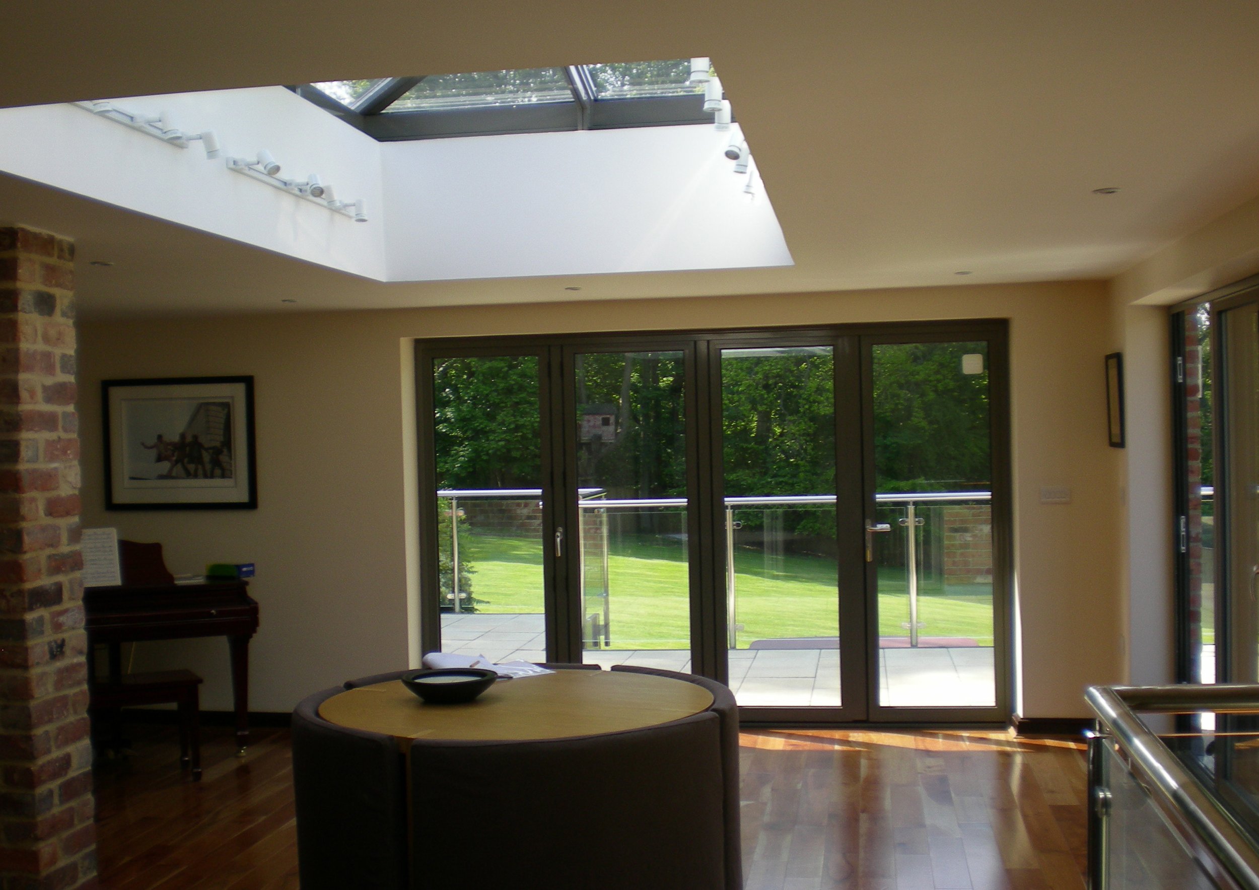 Skylight casting over new space created within basement extension