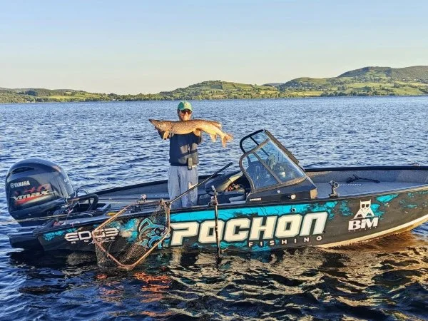 Large pike caught during a guided fishing trip in Ireland