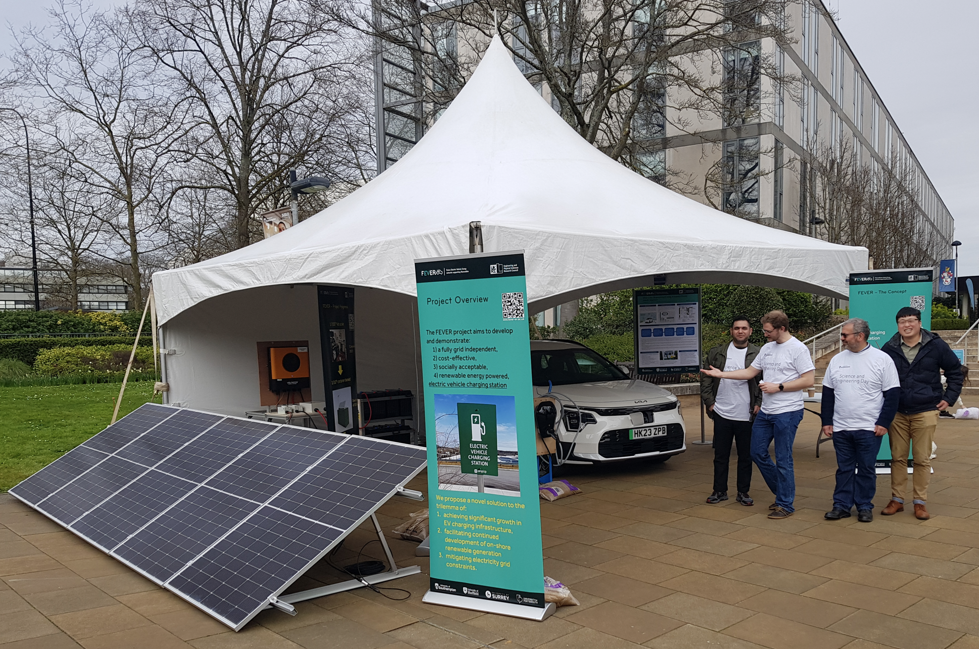 Promoting FEVER Off-Grid EV Charging Stations – University of Southampton Science and Engineering Day