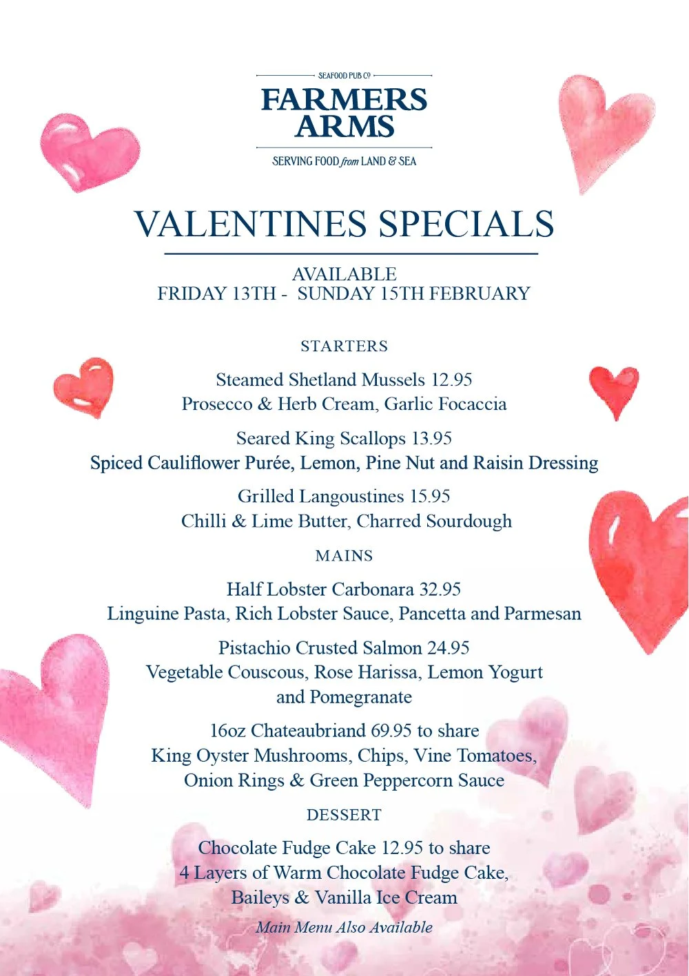 Valentine's Specials