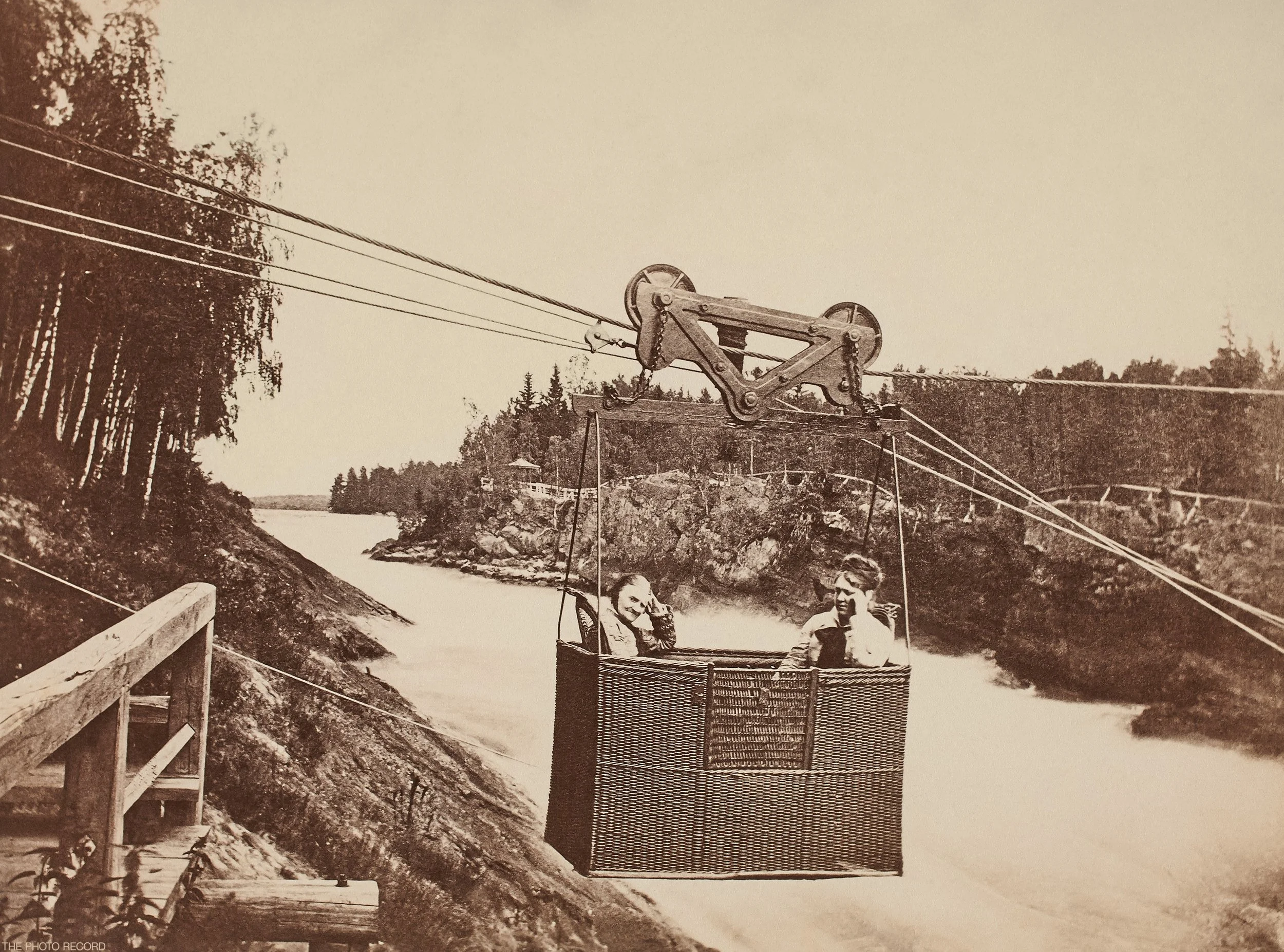 Two Women in a Basket Over Imatrankoski
