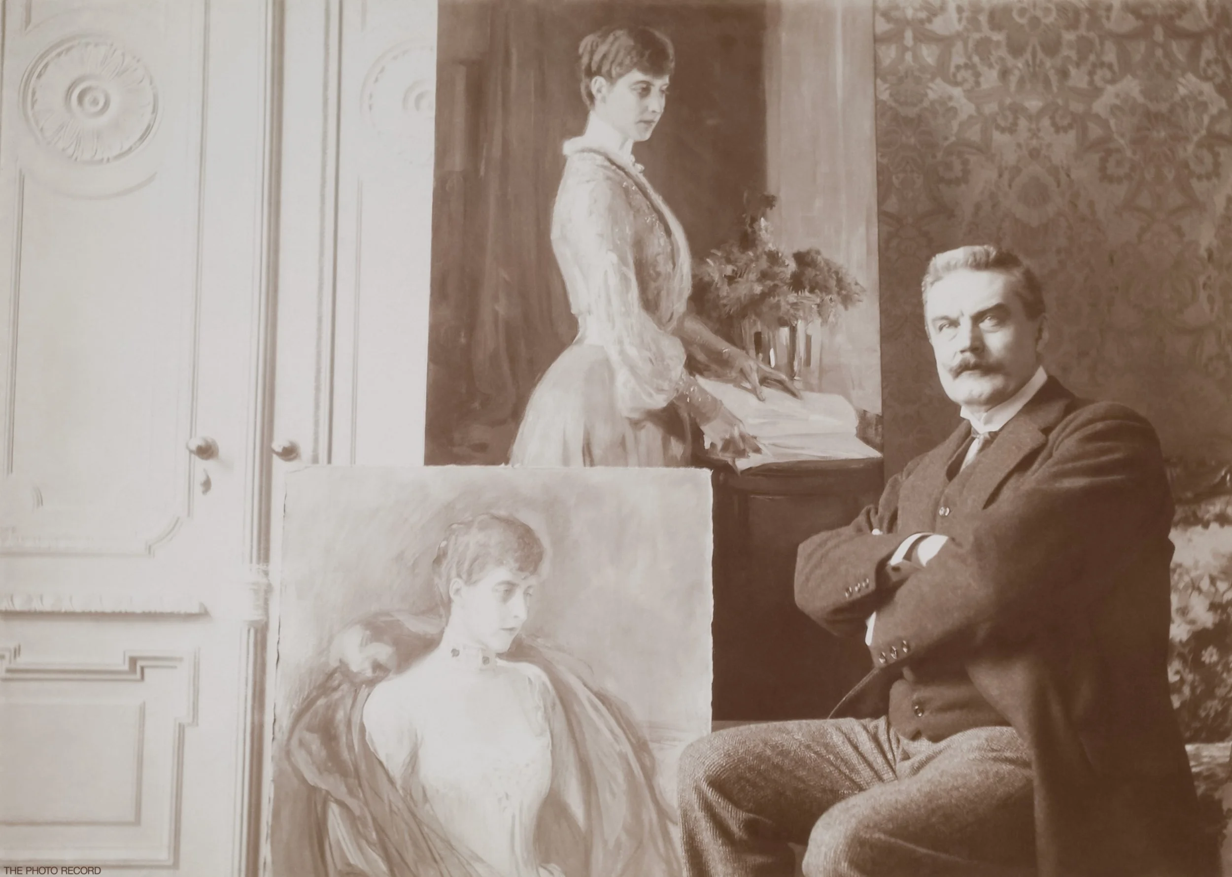 Albert Edelfelt with Portrait of Princess Charlotte of Saxe-Meiningen