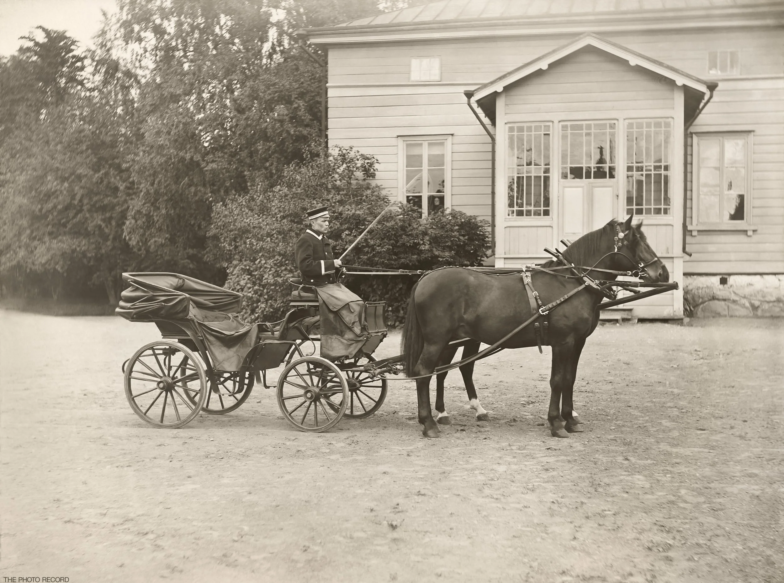 Horse Carriage in Front of the Agricultural College in Mustiala