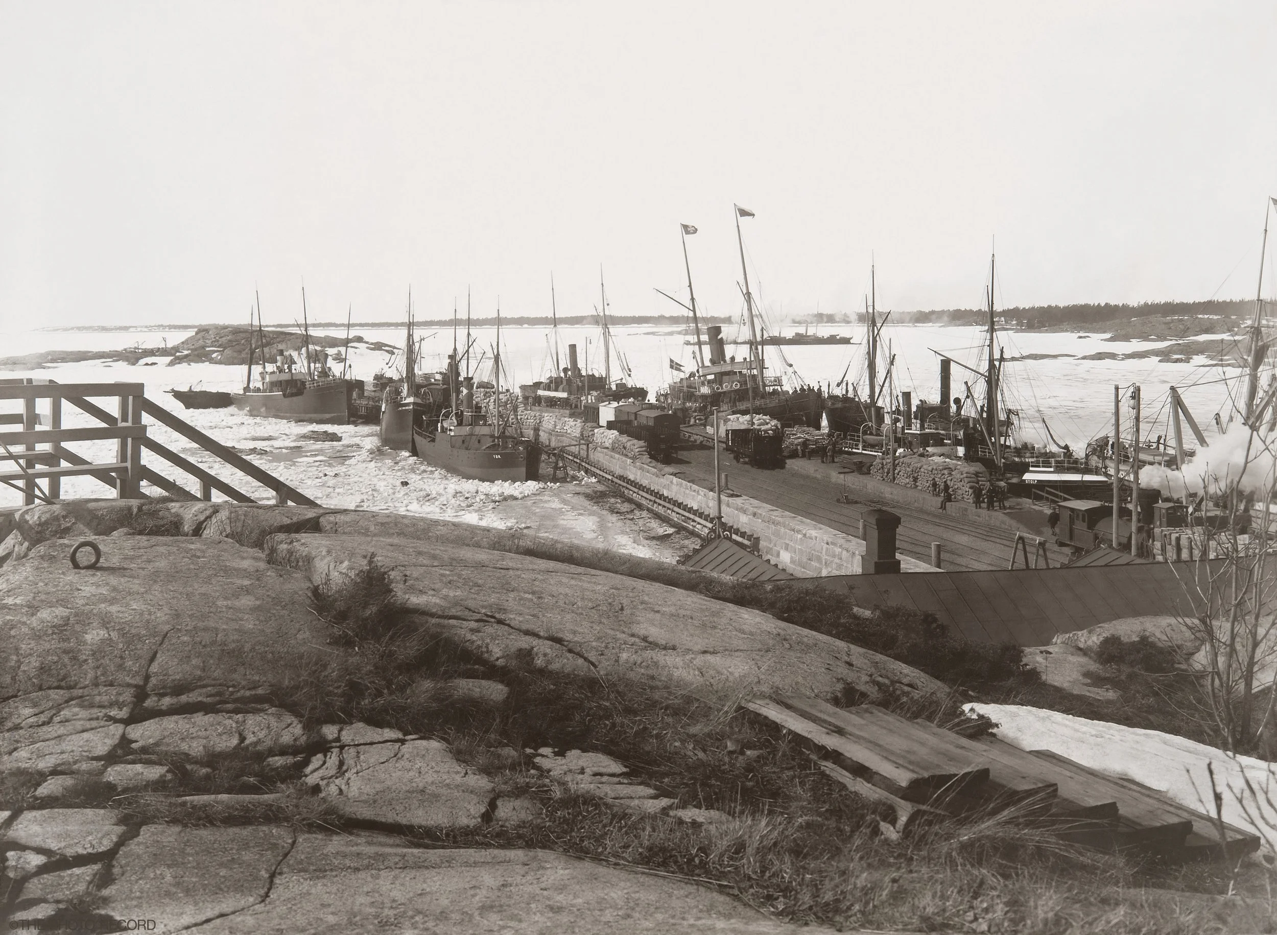 Hanko Harbour in Winter