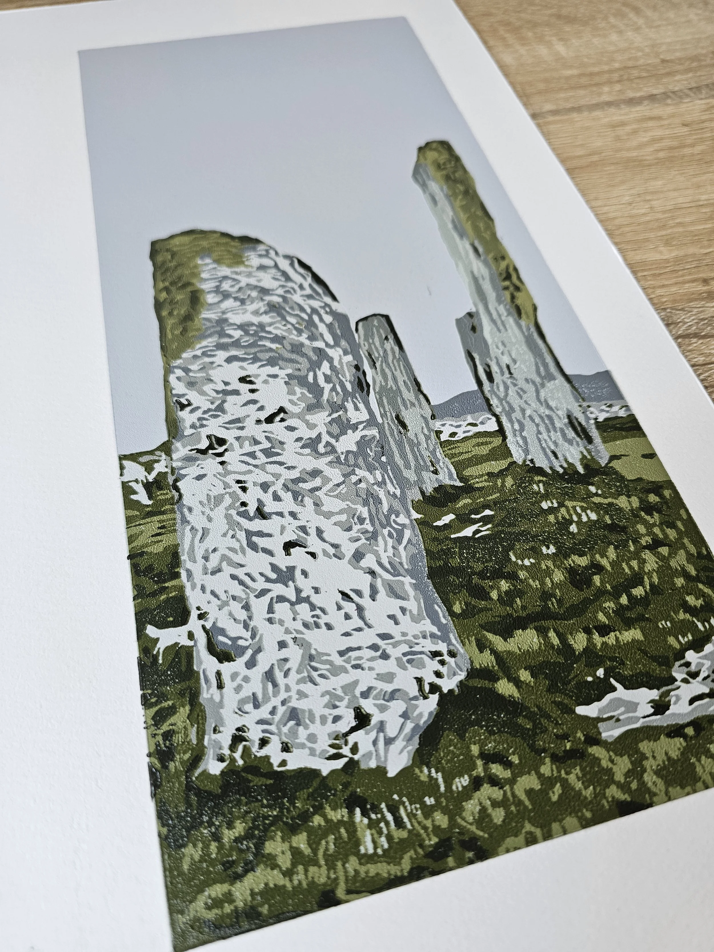 Standing Print Standing Stones Original Hand-pulled Limited Edition Lino Print — Anna ...