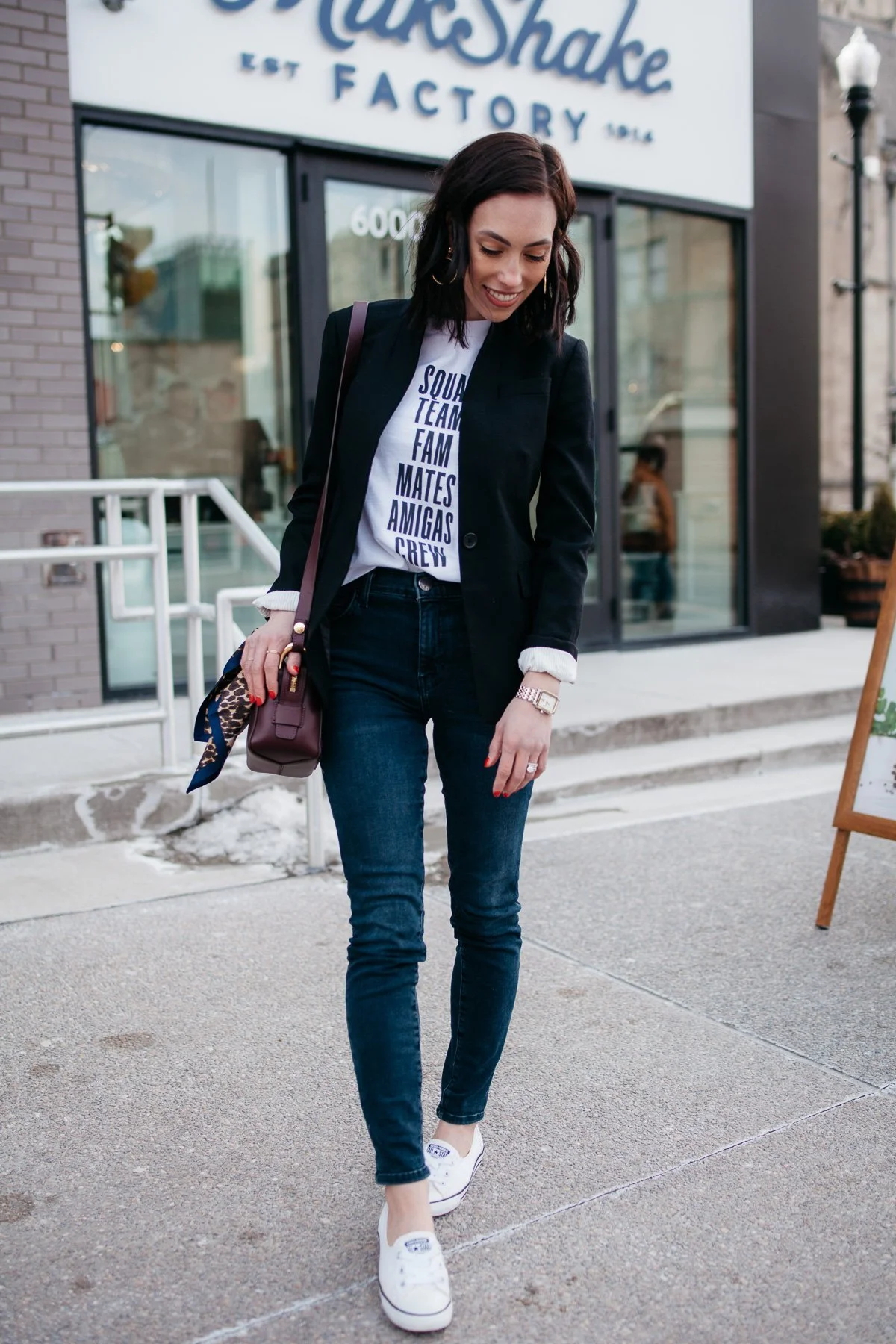 Graphic Tee and Blazer