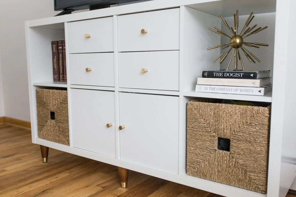 How to Create a Mid Century Modern Console from the IKEA Kallax