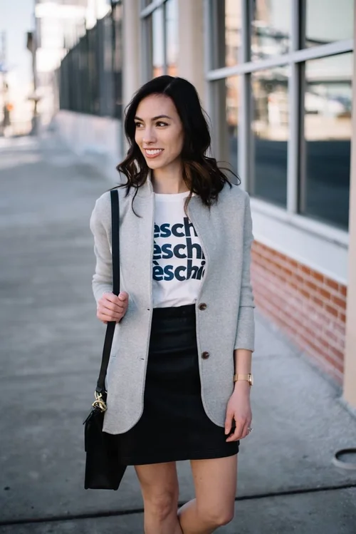 Grey sweater hotsell blazer