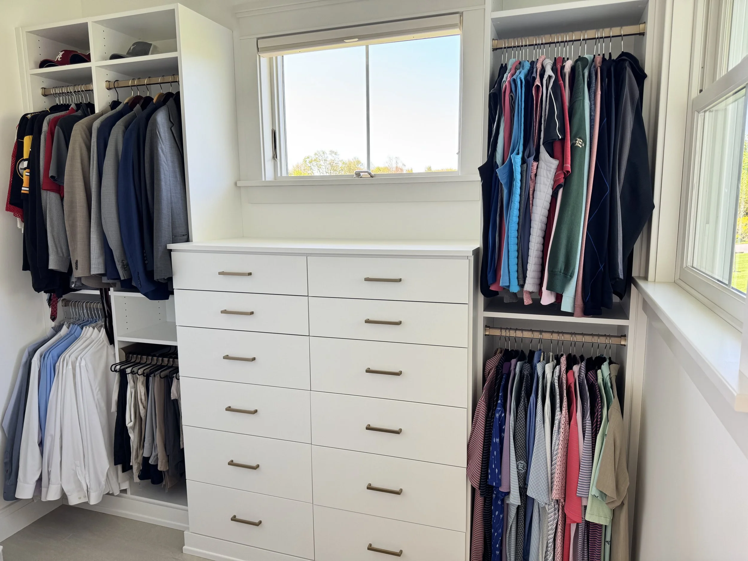 Custom Men’s Closet Design with The Container Store Preston Line ...