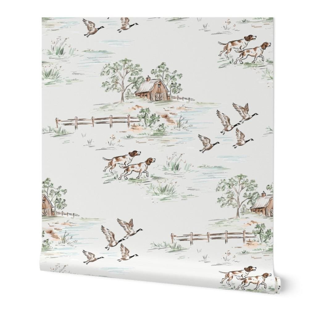 watercolor-hunting-dog-duck-barn-toile-wallpaper-roll.jpg