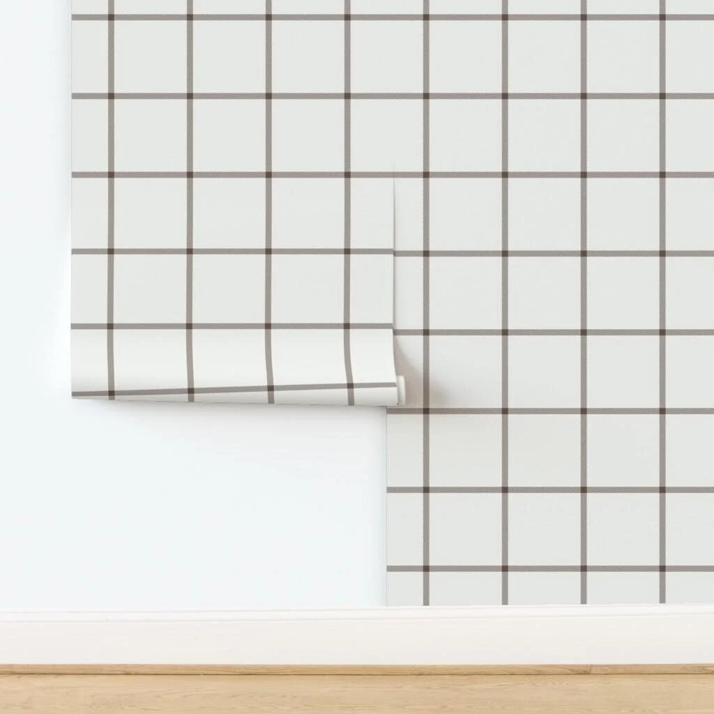 brown-windowpane-plaid-wallpaper-panel-install.jpg