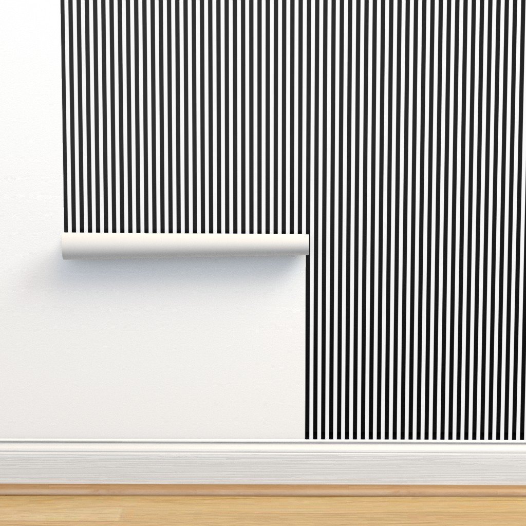 Black and white striped luxurious glam wallpaper.