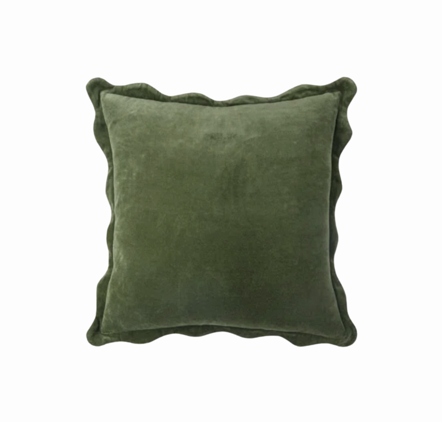 velvet green scalloped pillow (Copy)