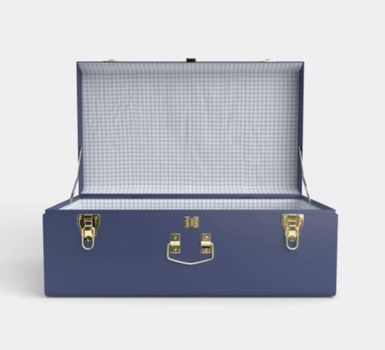 Blue keepsake trunk for child's bedroom or nursery design