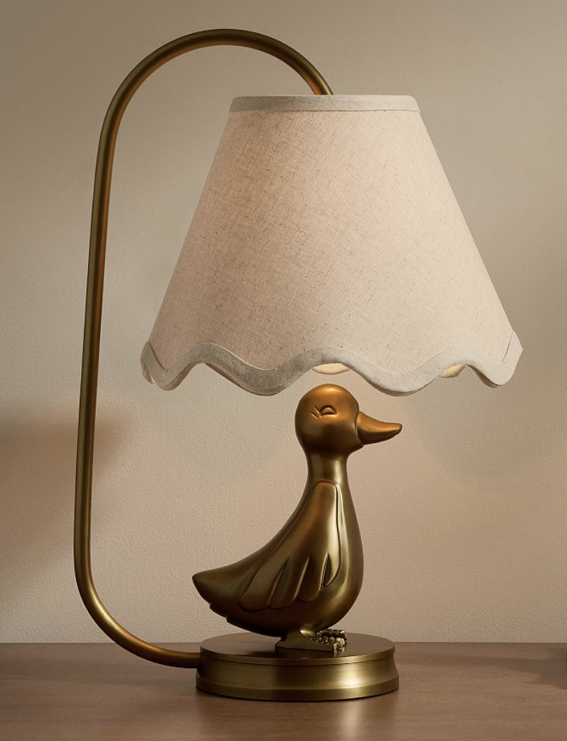Duck lamp for kids bedroom or farmhouse decor