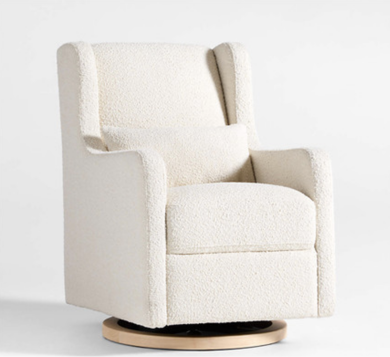 Boucle nursery glider chair