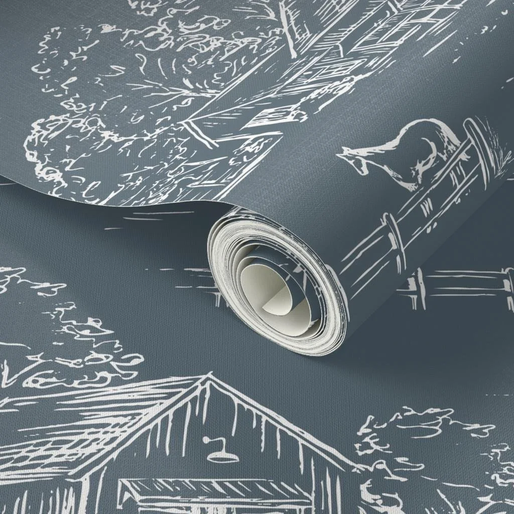 slate-blue-horse-barn-farm-toile-wallpaper-texture-closeup.jpg