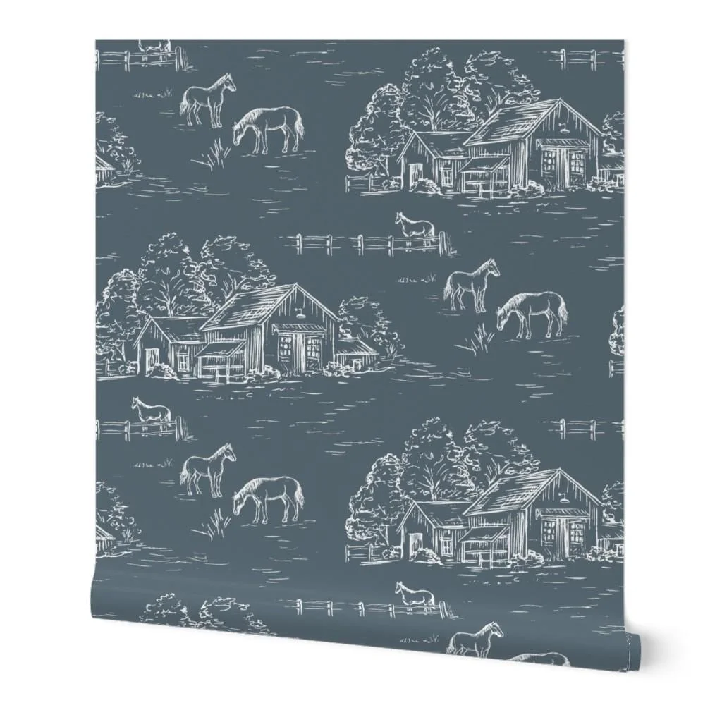 slate-blue-horse-barn-farm-toile-wallpaper-roll.jpg