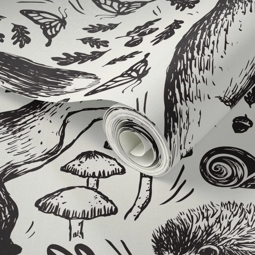 black-white-woodland-fox-rabbit-mushroom-wallpaper-texture-closeup.jpg