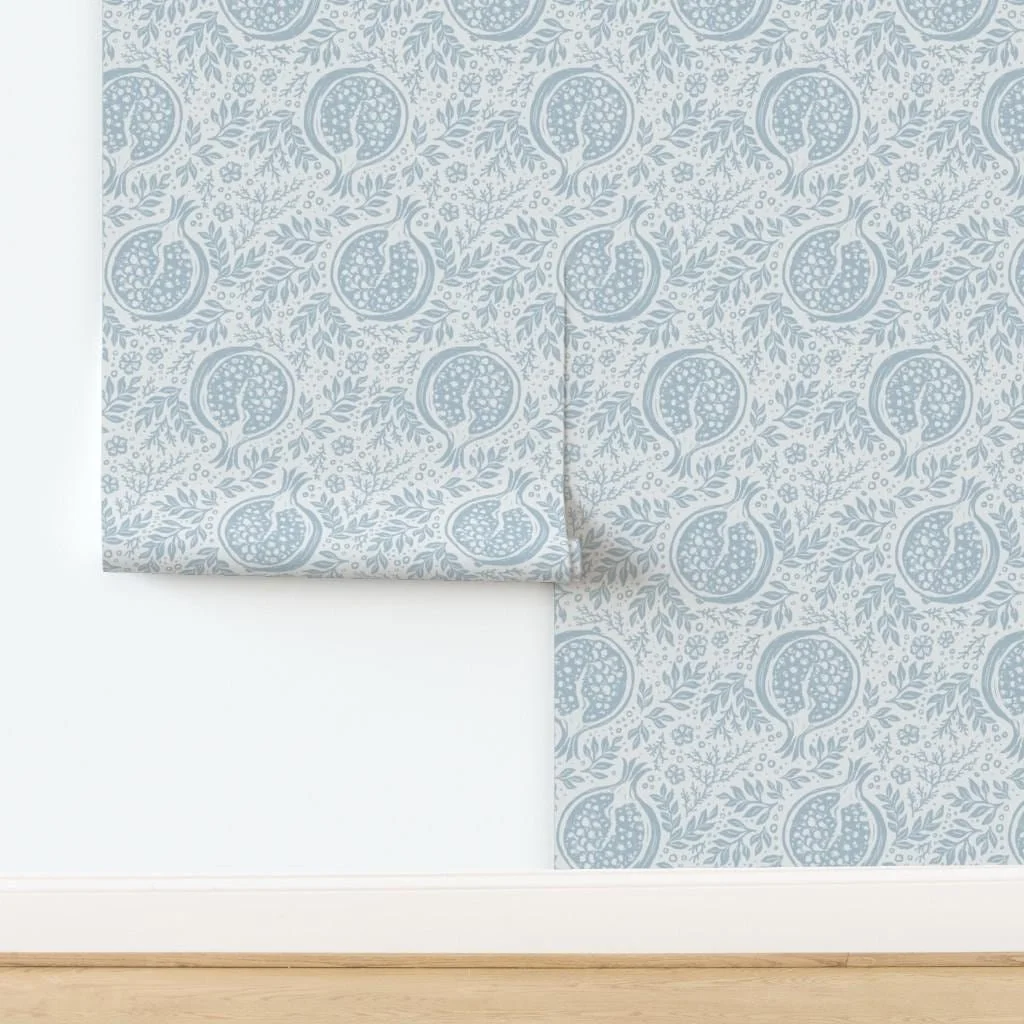 dusty-blue-pomegranate-botanical-wallpaper-panel-install.jpg