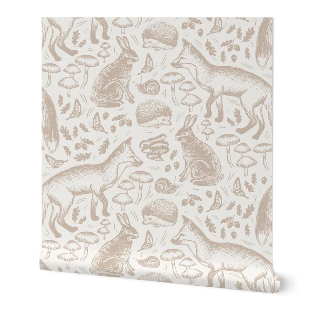 beige-woodland-fox-rabbit-mushroom-wallpaper-roll.jpg
