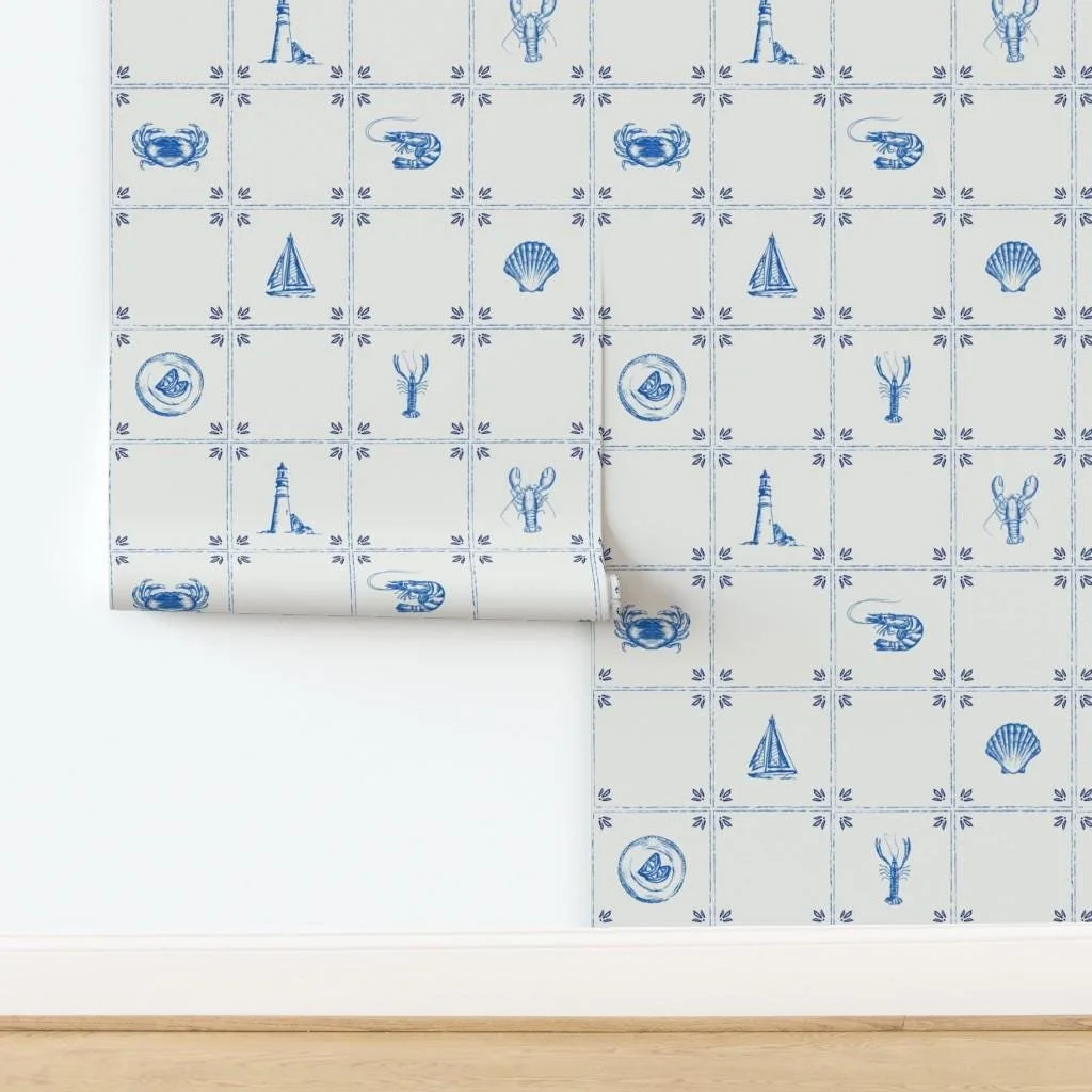 blue-delft-tile-coastal-lighthouse-lobster-wallpaper-panel-install.jpg
