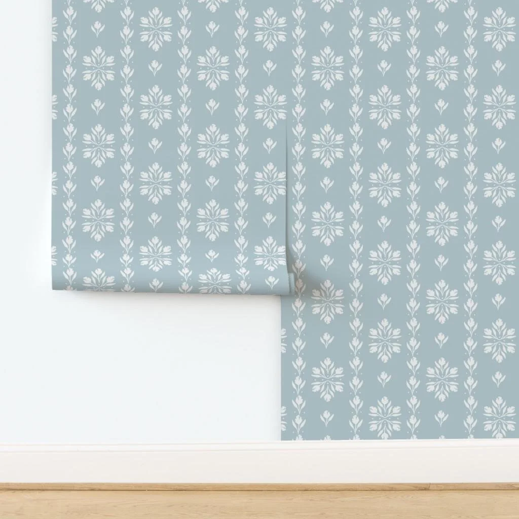 dusty-blue-folk-floral-stripe-wallpaper-panel-install.jpg