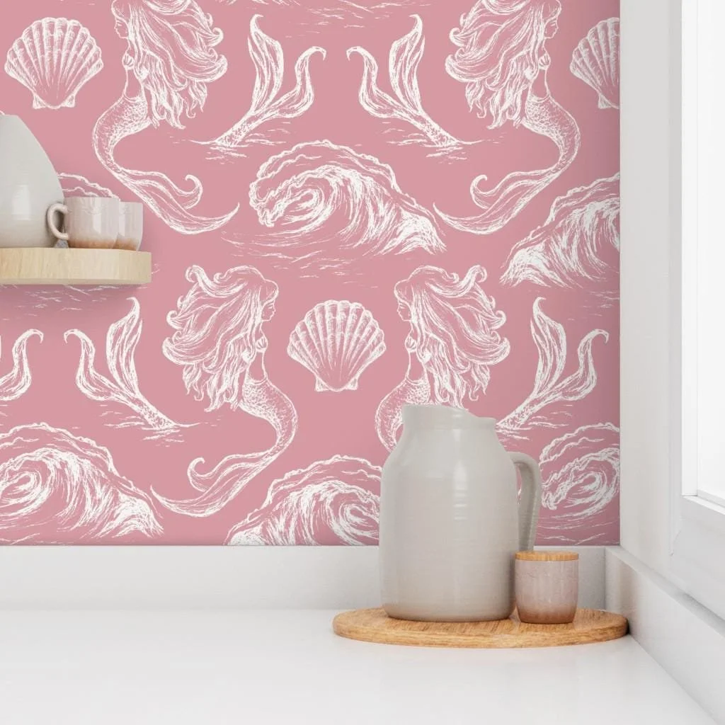 pink-mermaid-seashell-wave-wallpaper-kitchen-shelf.jpg