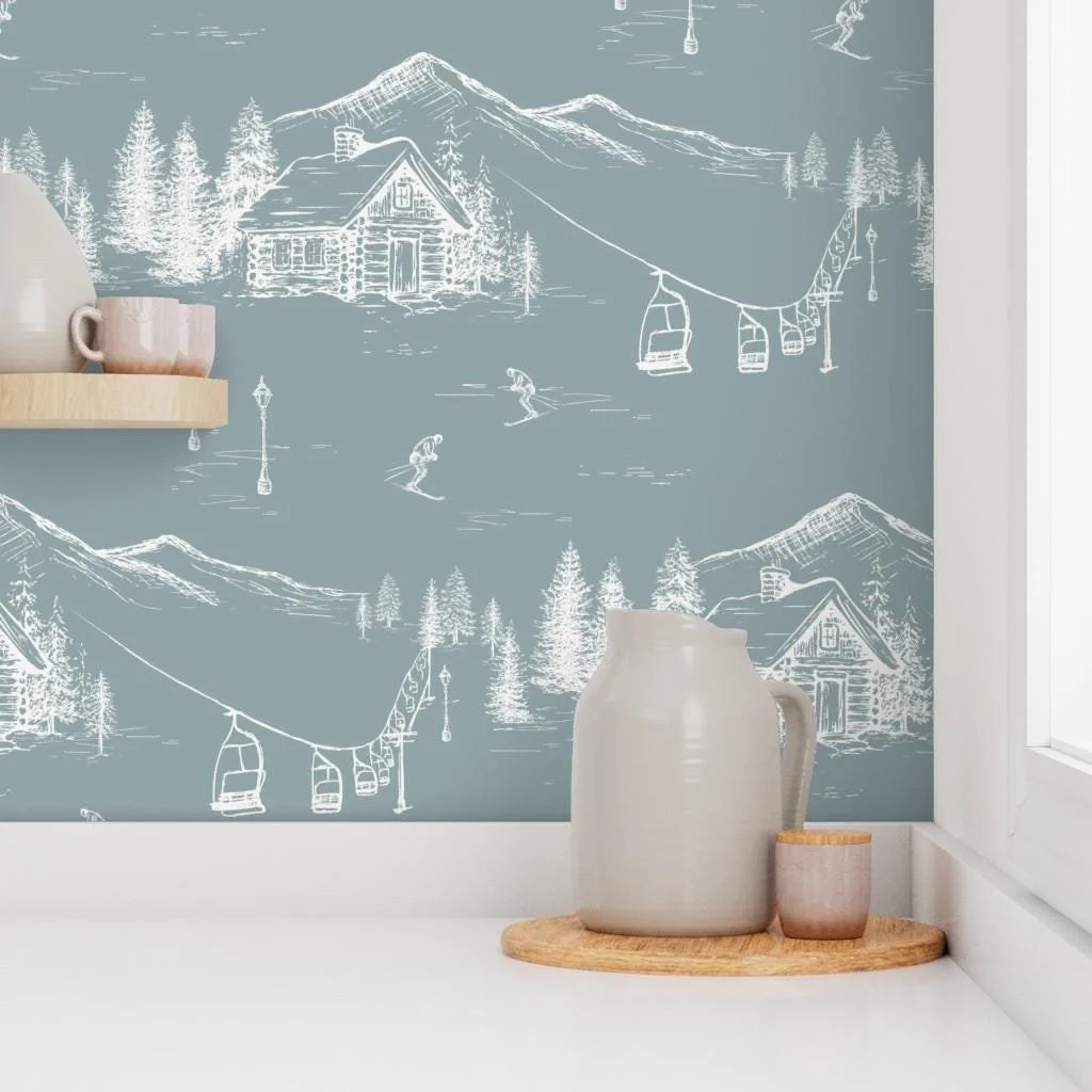 dusty-blue-ski-lodge-toile-wallpaper-kitchen-shelf.jpg