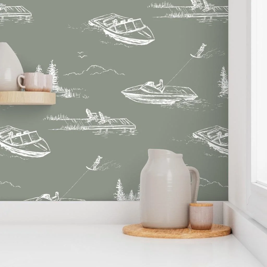 sage-green-lake-house-boat-toile-wallpaper-kitchen-shelf.jpg