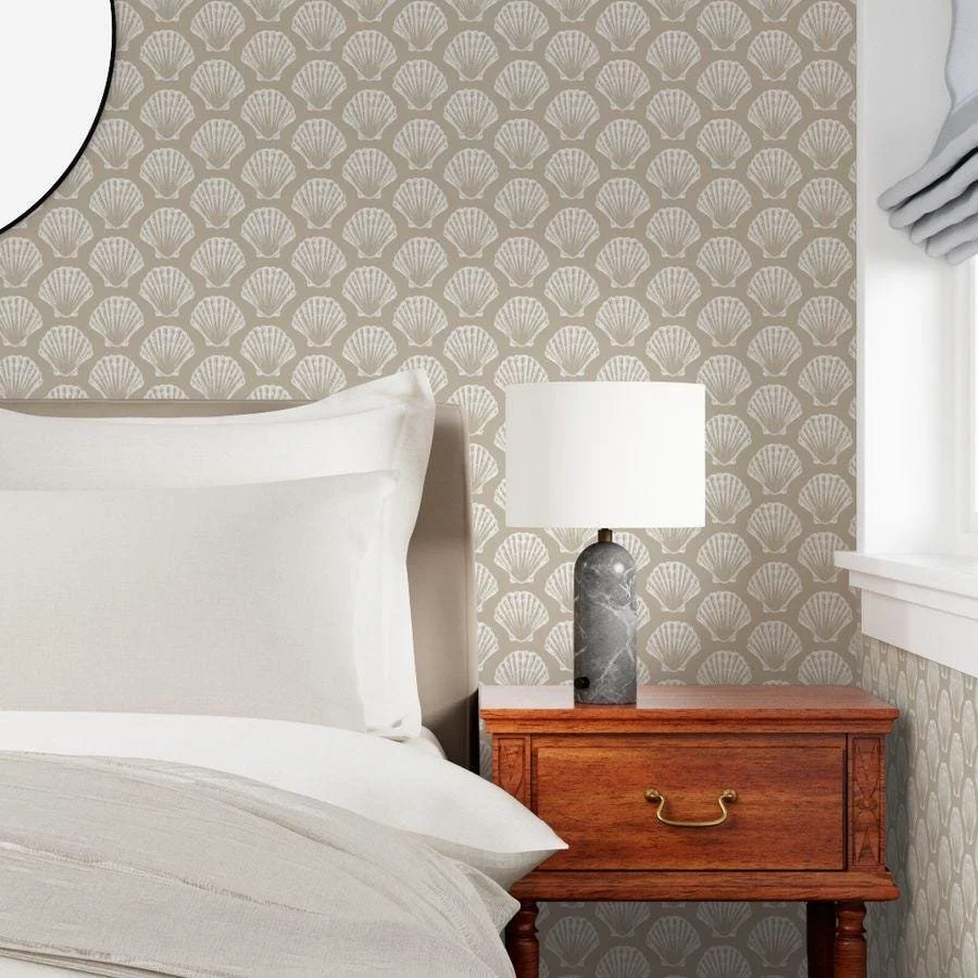 tan-scallop-seashell-wallpaper-bedroom-nightstand.jpg