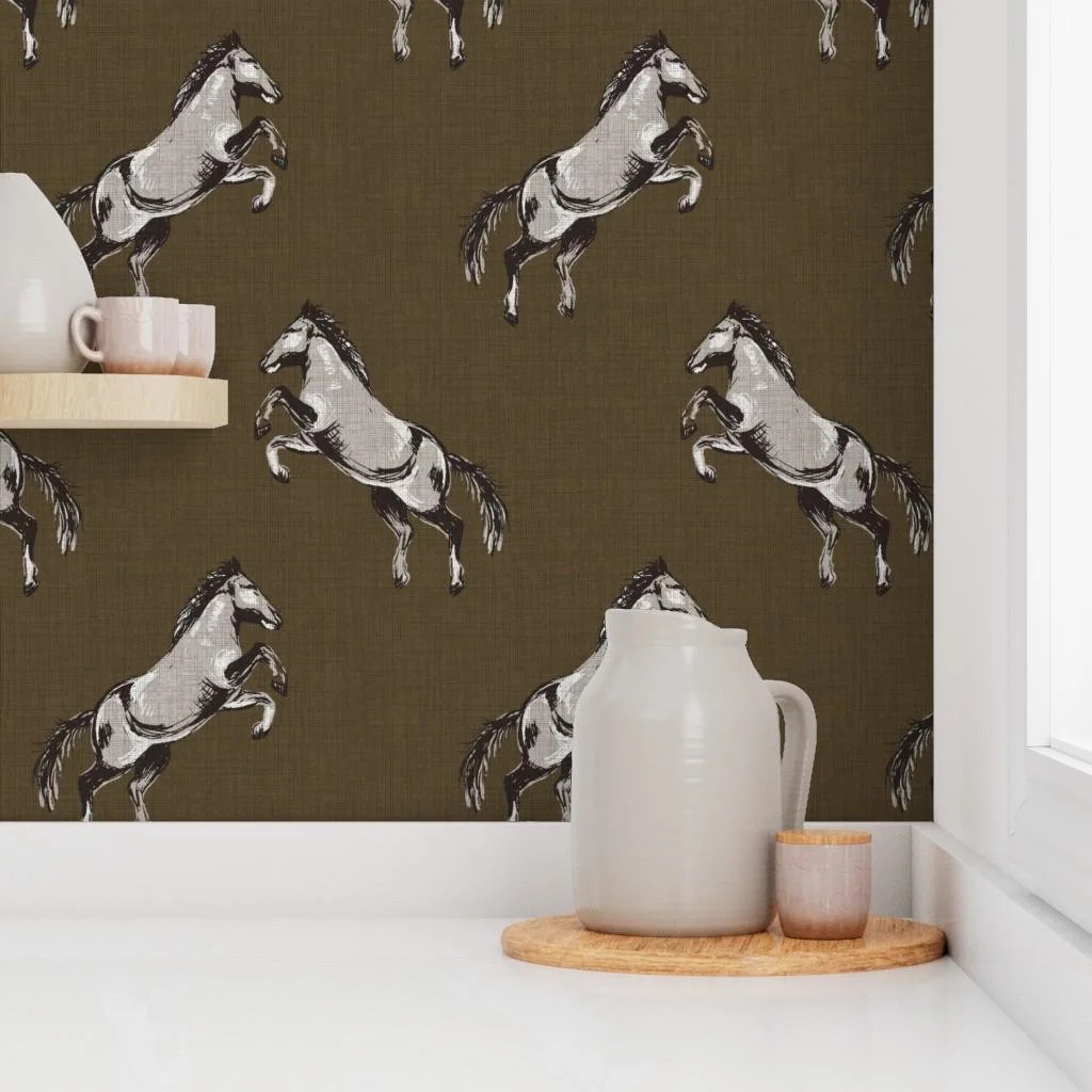 brown-wild-horse-wallpaper-kitchen-shelf.jpg