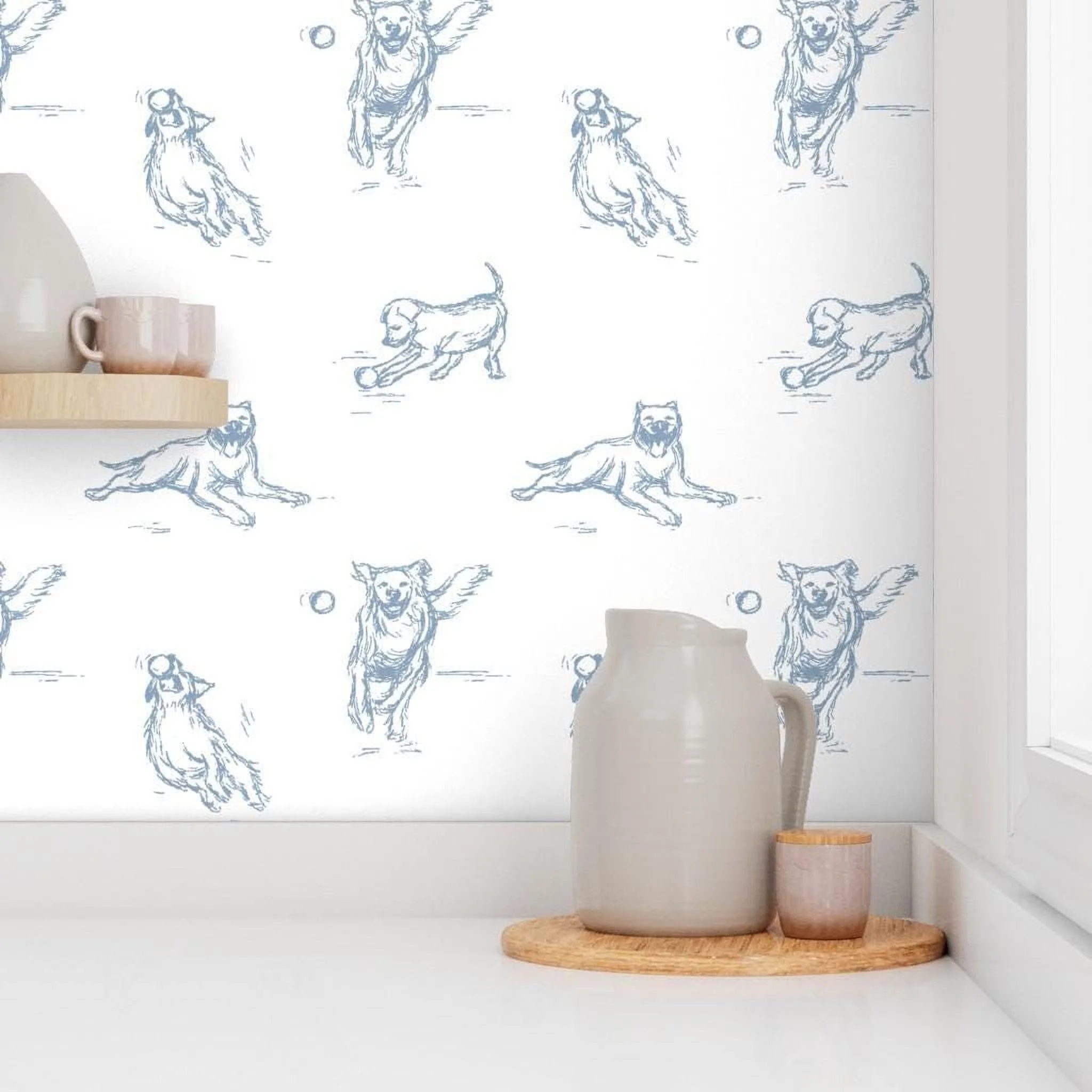blue-puppy-dog-sketch-wallpaper-kitchen-shelf.jpg
