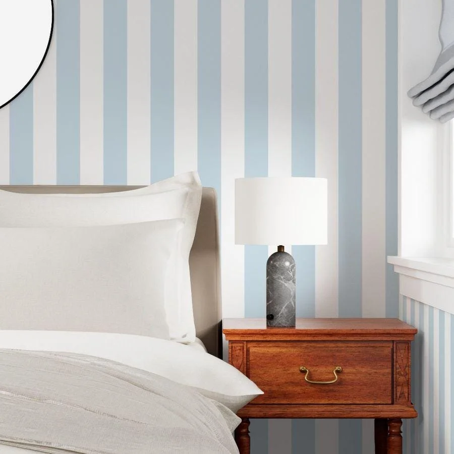 light-blue-wide-awning-stripe-wallpaper-bedroom-nightstand.jpg