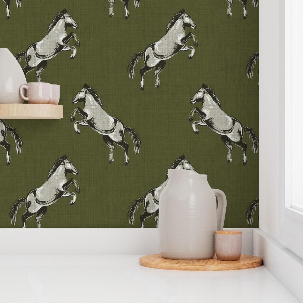 olive-green-wild-horse-wallpaper-kitchen-shelf.jpg