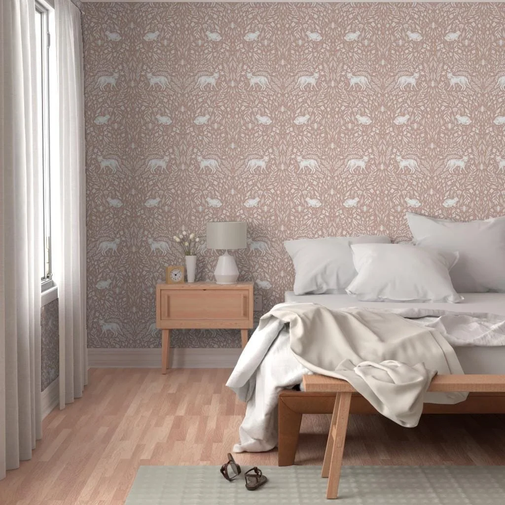 dusty-pink-fox-rabbit-botanical-wallpaper-bedroom-accent-wall.jpg